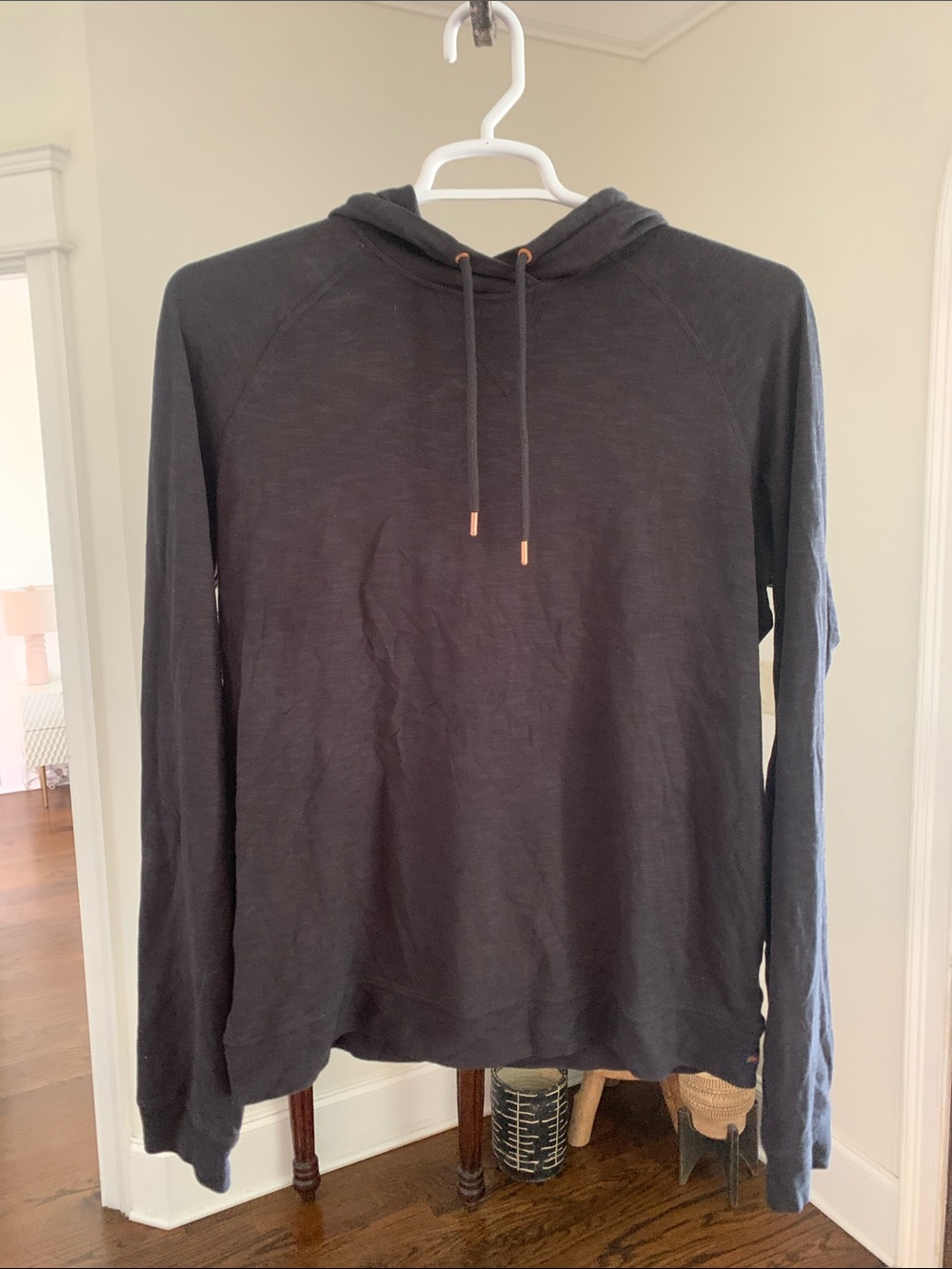 Men's Black Hooded Pullover Sweatshirt